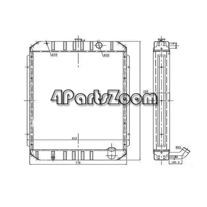 R210W-5 Excavator Radiator Water Tank for Hyundai Excavator