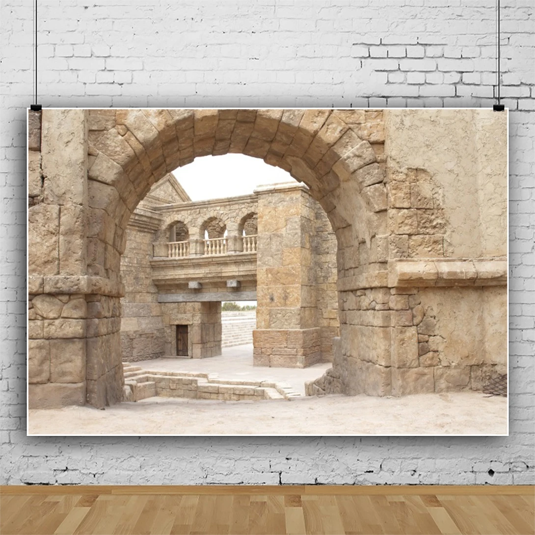 Ancient Roman Architecture Photography Background Medieval Nature Landscape Vintage Video Backdrop Image Poster Photo Booth Prop