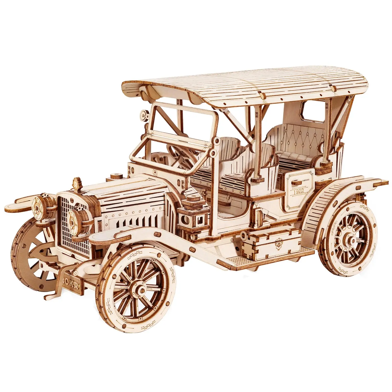 Robotime Rokr 3D Wooden Puzzle MC801 Vintage Car for Kids Adults Easy Assemble Toys Chinldren Gifts Building Block Kits Dropship