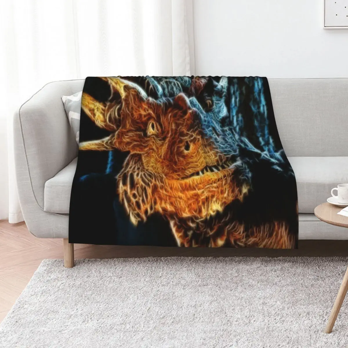 Draco The Dragon From The Hit Dragonheart Movie Throw Blanket Plush valentine gift ideas Stuffeds heavy to sleep anime Blankets