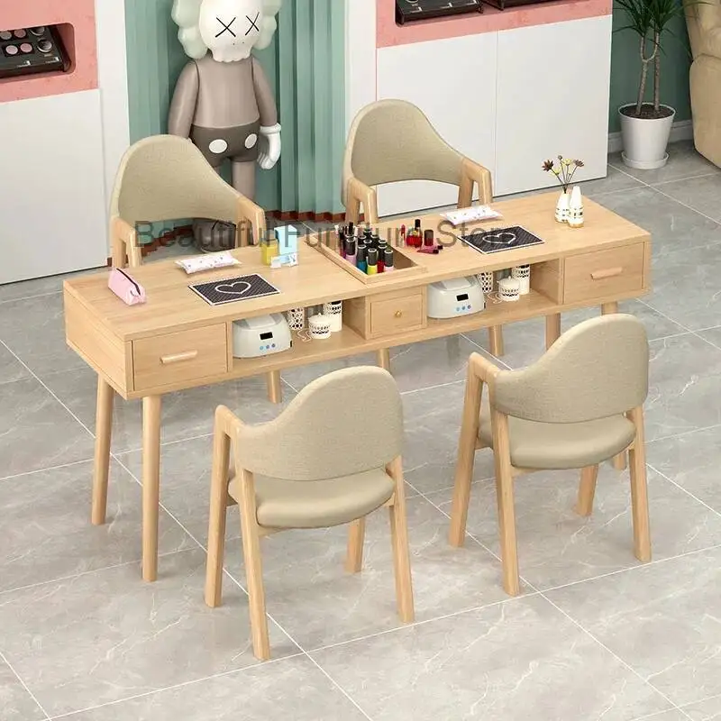 

Manicurist Wood Professional Beauty Nail Tables Drawer Women Simple Nail Tables Living Room Mesa Manicura Salon Furniture MR50NT