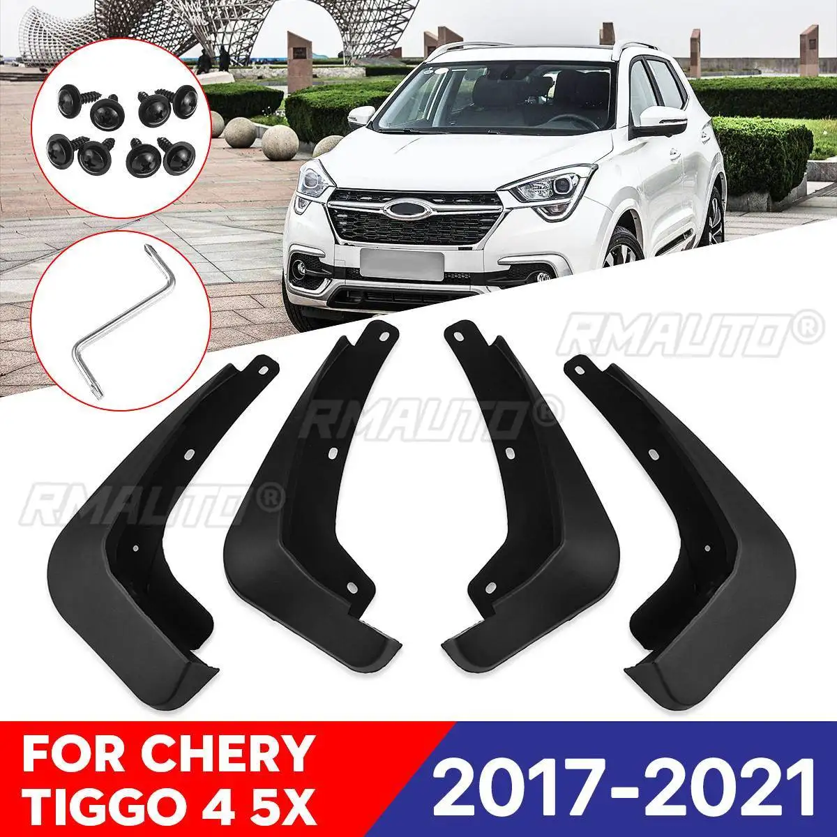 

Car Mudguards Front Rear Mudflap Fender Mud Flaps Splash Guards Flap for Chery Tiggo4 Tiggo 4 5X 2017 2018 2019 2020 2021