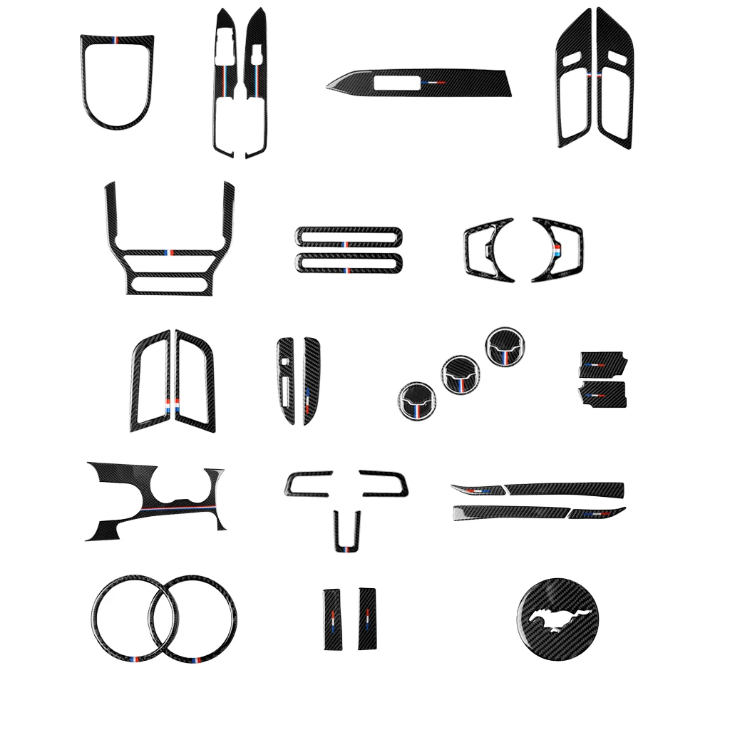 

3k Interior American Style Car Kit Interior Accessory Carbon Fiber Sticker For Ford Mustang