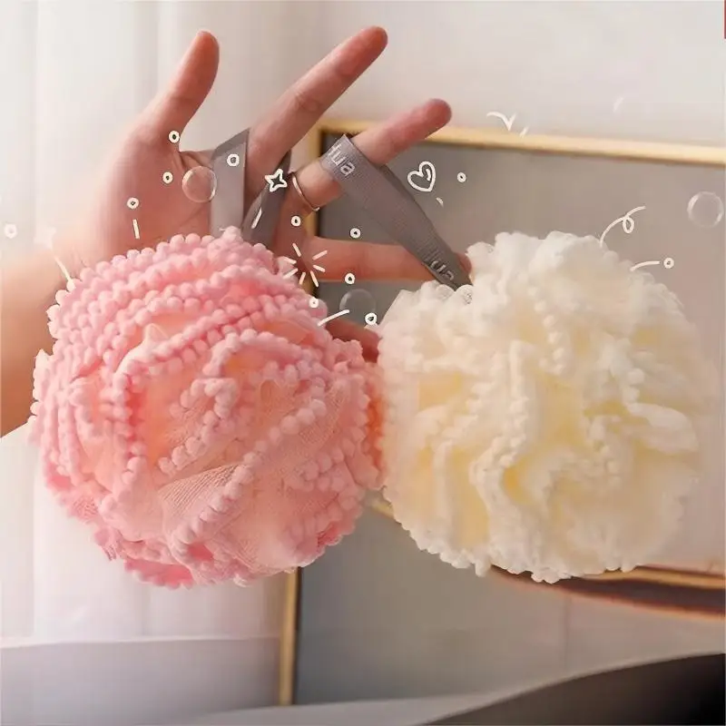 Esponja de Baño con Forma de Flor, Esponja de Malla para Ducha, Bola de Malla para Limpiar la Piel, Herramientas de Limpieza, Accesorios de Baño