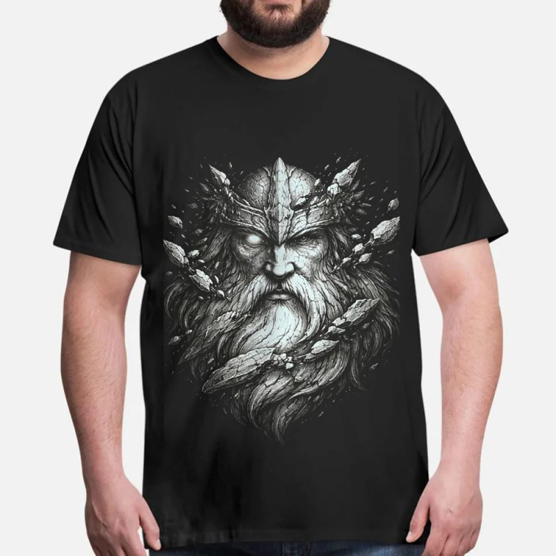 Retro Odin Allfather Norse God of Wisdom & War Viking Gift t shirt Norse Myth Valhalla Graphic Clothes All size tops S-6XL