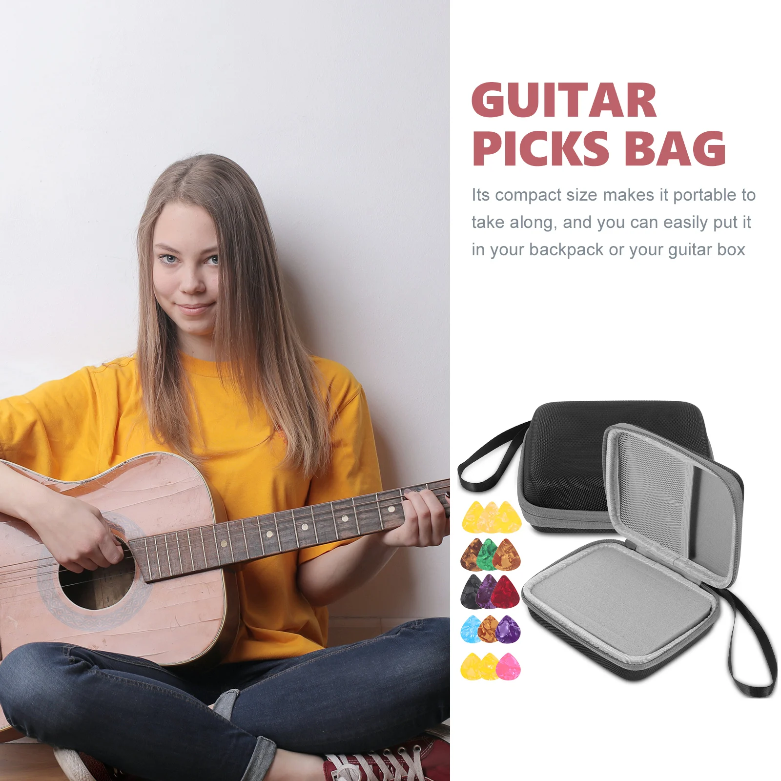 

Pick Holder Storage Box Guitar Picks for Electric Ballad Cool Plectrum Container