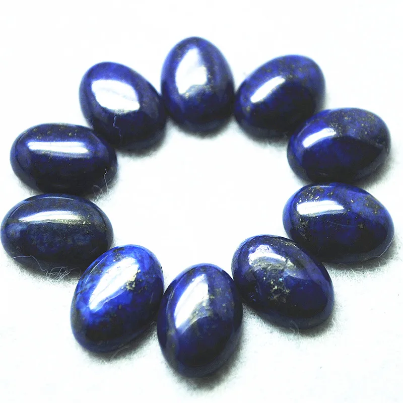 5PCS Natural Lapis Lazuli Stone Cabochons Oval Shape Loose Beads Cabs 10X14MM 13X18MM 18X25MM DIY Jewelry Accessories Free Ships