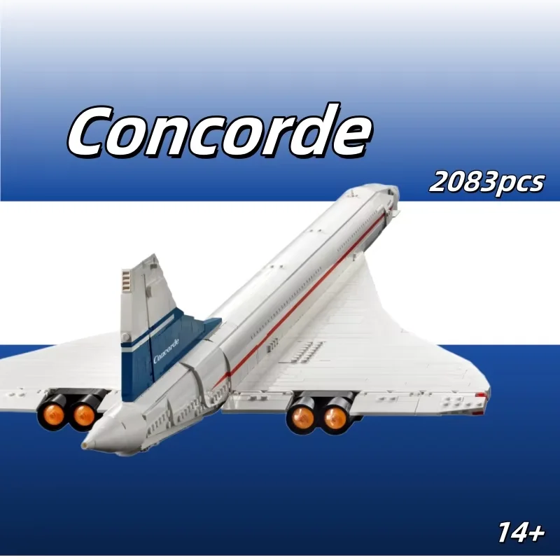 

Новинка 2025, комплект для сборки Airbus Concorde, сверхзвуковая модель авиалайнера, космический челнок, развивающая игрушка для детей, подарки на день