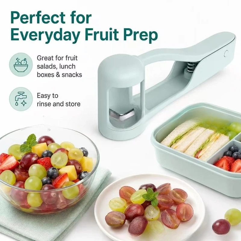 Tomato Slicer Cutter Grape Tools Cherry Fruit Salad Splitter Artifact for Toddlers Small Kitchen Accessories Cut Gadget for Baby view 2