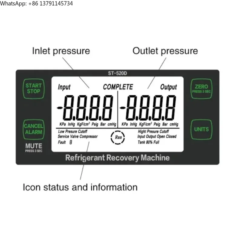 

Portable Refrigerant Recovery Machine AC Refrigerant Tool Recovery Machine