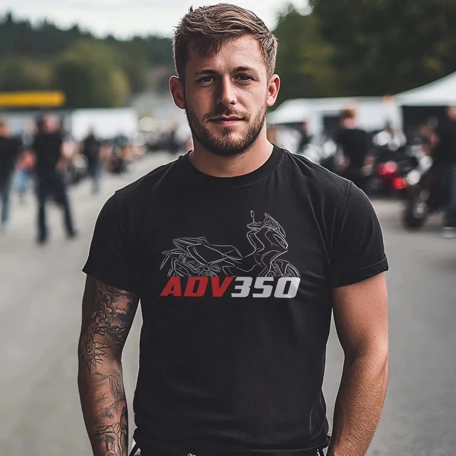 

2025 Summer Cotton Round Neck Short Sleeves for Men Women for CFMoto ADV350 2022-2024 Fans - Motorcycle T-Shirt
