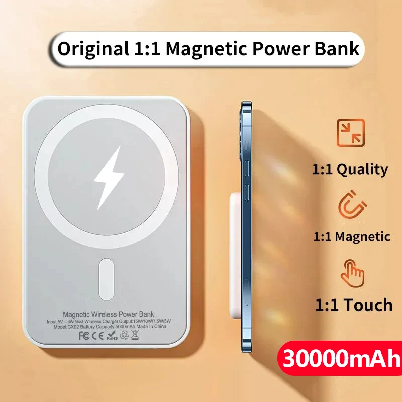 

Magnetic Powerbank For iPhone Original External Battery Portable Wireless Charger for apple magsafe Power Bank Spare Battery