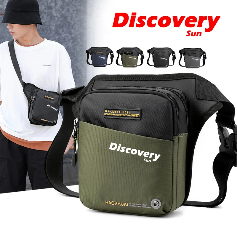 DISCOVERY-SUN Men\'s Waist Bag Outdoor Travel Waterproof Sports Phone Bag Travel Sling Chest Bag Fashion Shoulder Bag