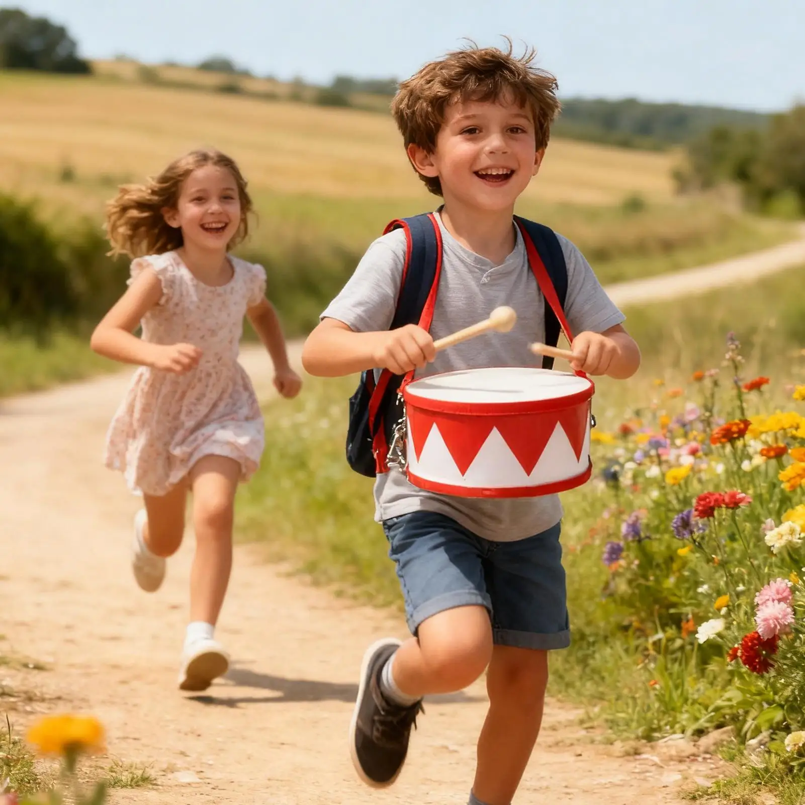 子供用ドラム 木製音楽ゲーム 5.9インチ 調節可能なストラップ付きおもちゃ 楽器セット 2～5歳 男の子 女の子 早期教育 誕生日プレゼント