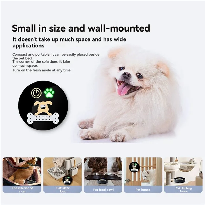 

【Favorite!】Small Pet Electronic Deodorizer No Consumables Built-In Deodorizing Chip USB/Dry Battery Dual Power Supply Mode