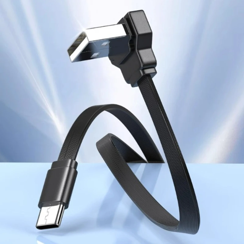 90Degree/Straight USB C Charger Cable USB C to USB A Fast Charging Cable 480Mbps Data Transfer for Smartphones Tablets 896C