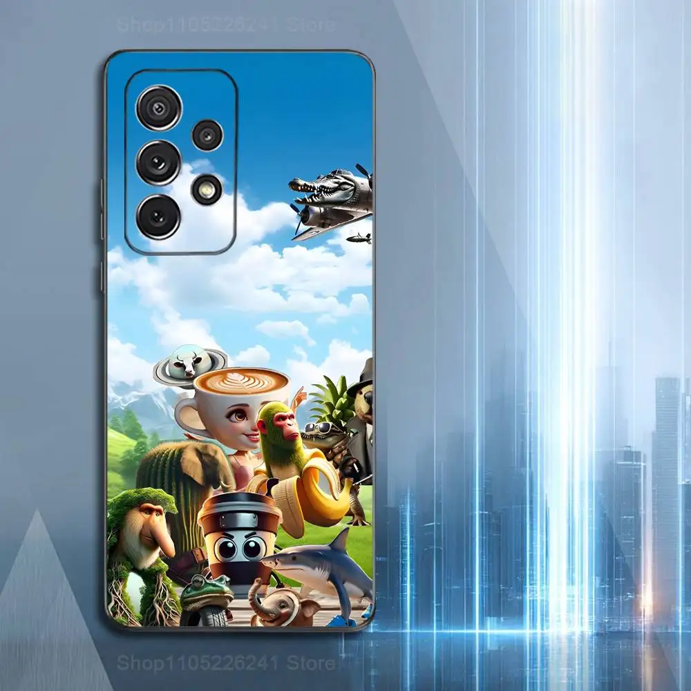 Чехол для телефона Art B-Brainrot T-Tralalero для Samsung S22, S21, S20, S10, S9, S25, S24, S23, Ultra,FE, Plus, Lite, мягкий силиконовый черный