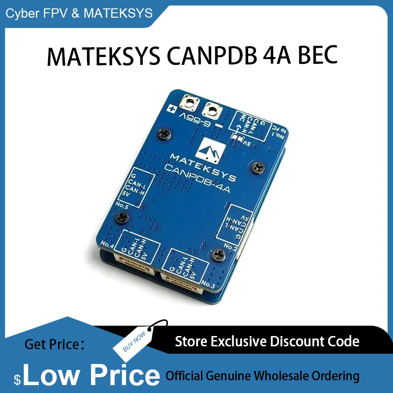 

MATEKSYS CANPDB w/ 4A BEC & JST-GH Splitter