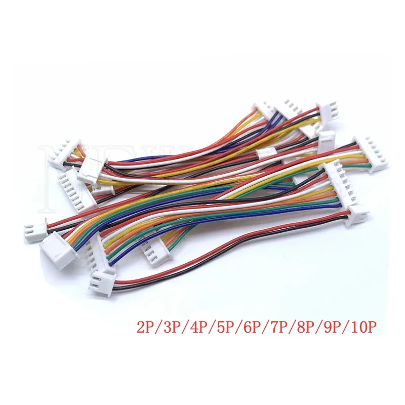 10PCS XH2.54mm 2P3P4P5P6P7P8P9P10P12P Electronic Wire Terminal Wire Double Head 10cm/20cm/30cm Cable 26awg