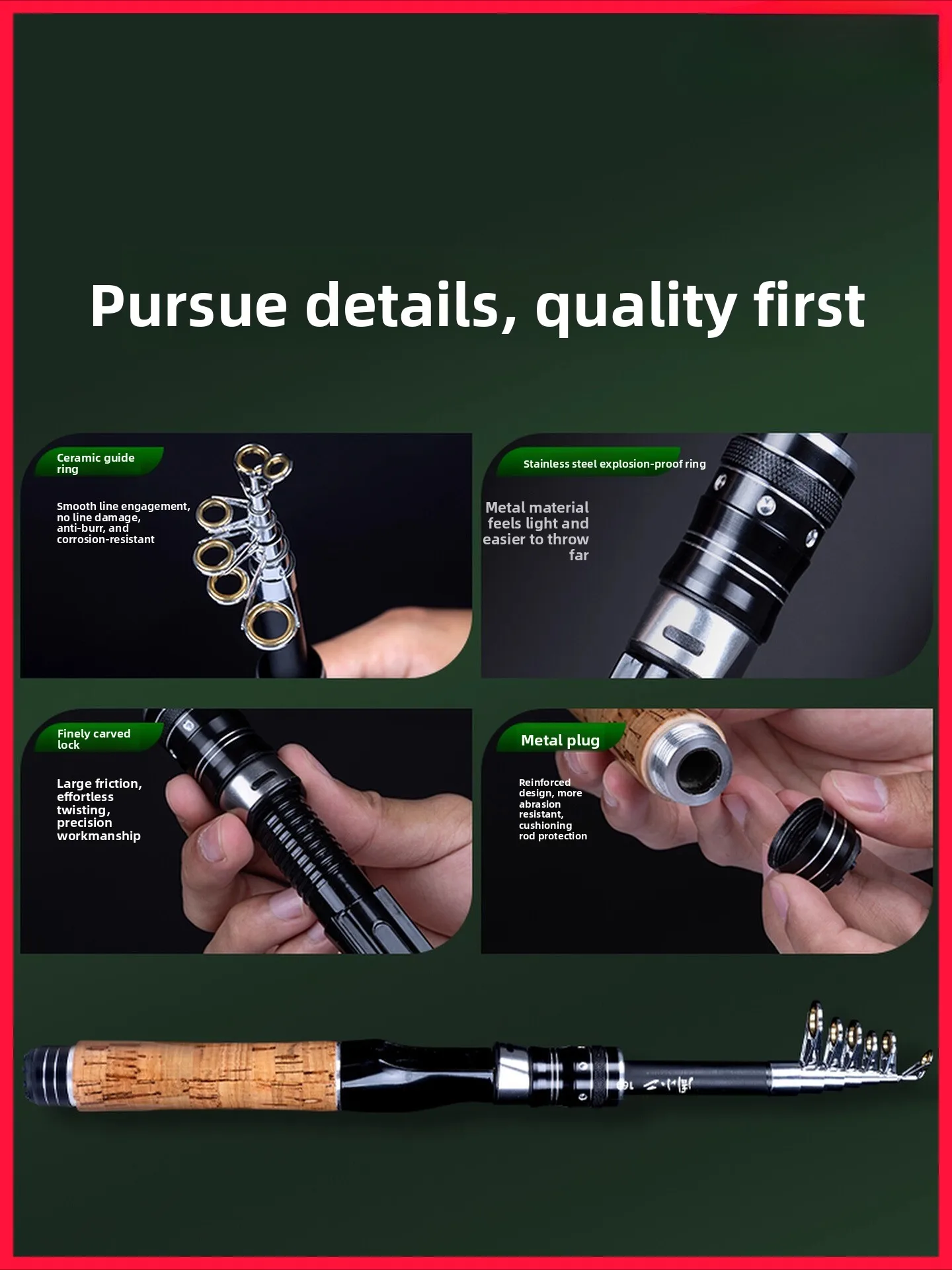 Ultra-short road rod M portable retractable micro rod throwing fishing rod sea road slippery