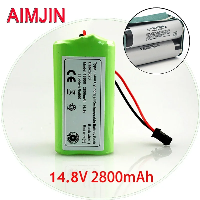 

14.8V 2800mAh Li-Ion Cylindrical Rechargeable Battery Pack 18650 4S1P for Deebot N79S DN622 Robovac 11S Max Conga