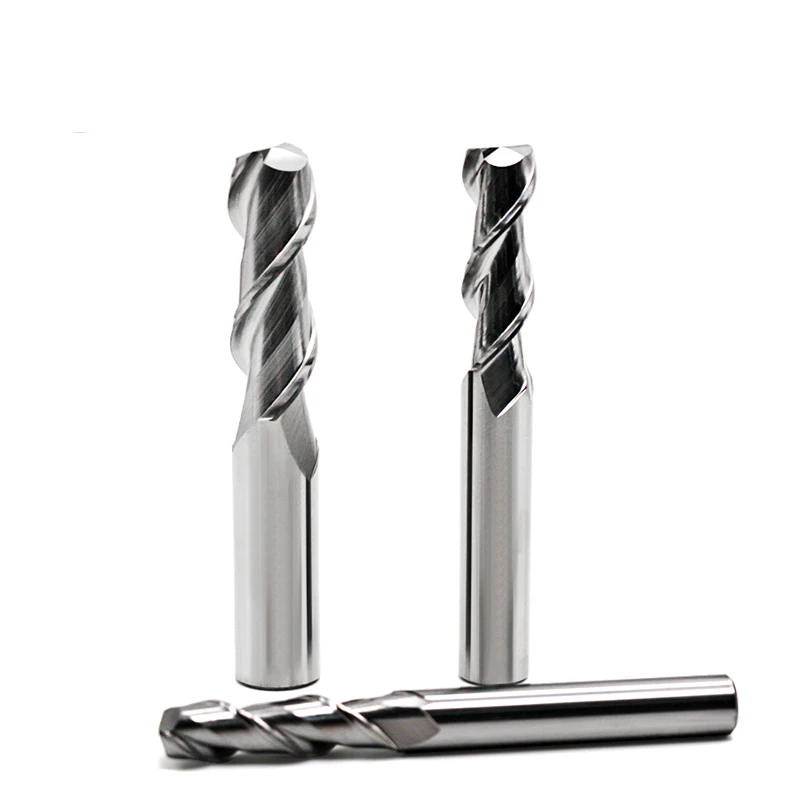 HRC50 2 Flauto Taglio Alluminio Legno Rame Lavorazione Router di CNC Acciaio al tungsteno Sprial Bit Fresa Carburo Fresa Strumento