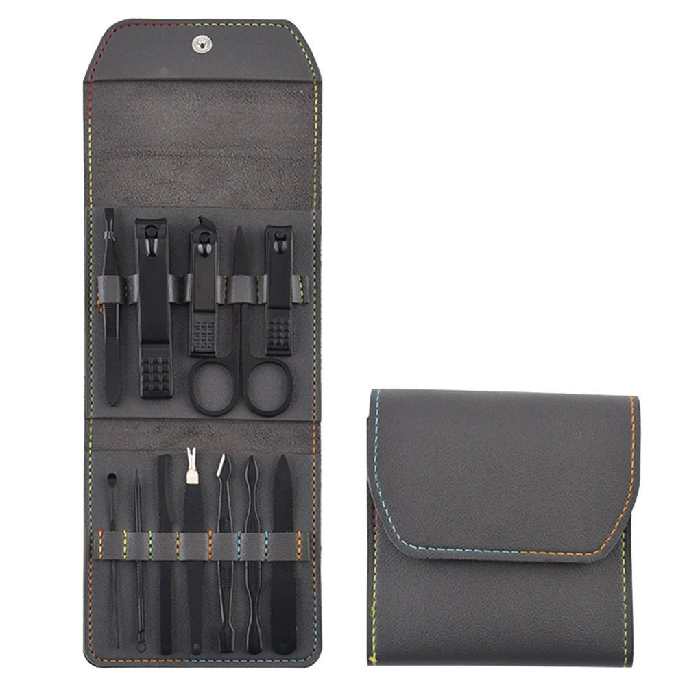 

1 Set of 12PCS Nail Clippers Stainless Steel Fingernail Toenail Clippers Nail Trimming Cutters with Storage Case(Grey)