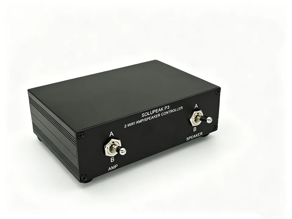 Premium 2-WAY AMP Amplifier to 2 Pair of Speaker Selector Switch