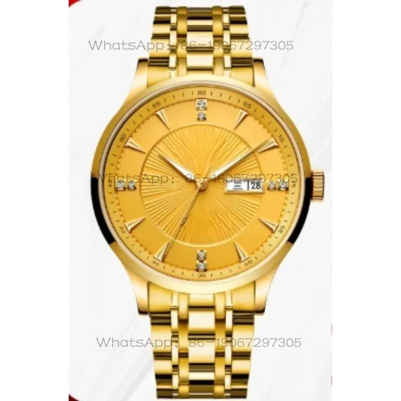 Fully automatic large dial mechanical watch with diamond business transparent waterproof watch 918