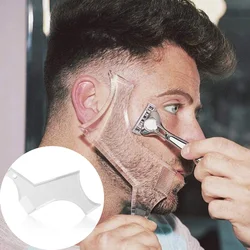 Men's Beard Comb Template Clear Ruler Styling Tool for Beard Shaping Sideburns Trimming And Contouring