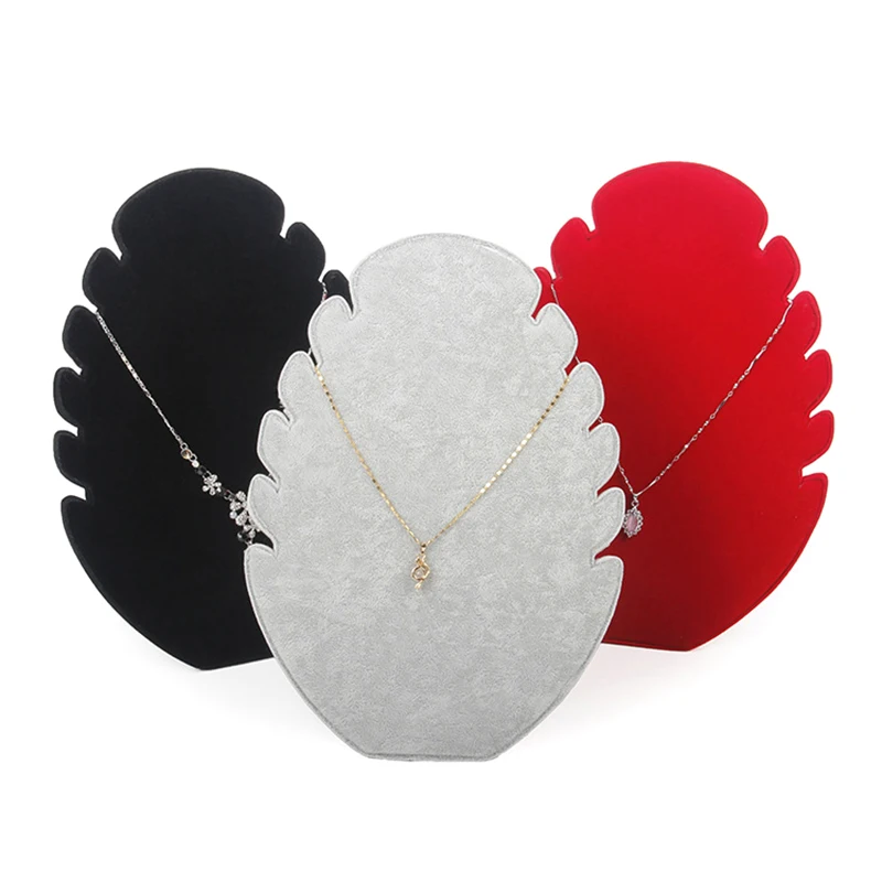 

Multiple Notches Jewelry Storage Rack Holder Counter Showcase Fashion Velvet Necklace Pendant Display Stand