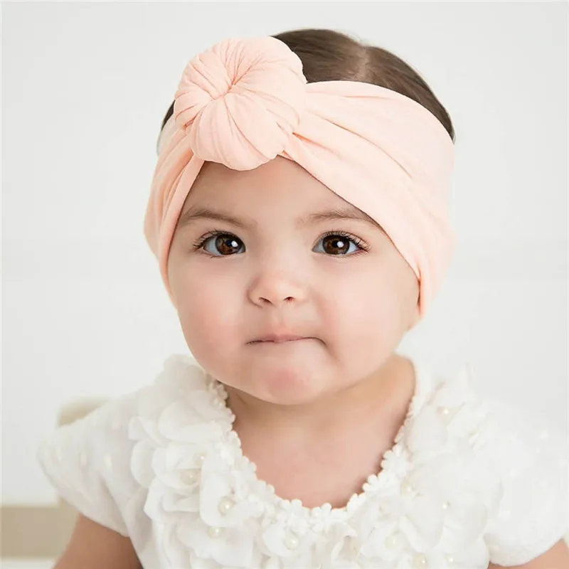 

Headband for Baby Girls Elastic Nylon Hair Bands Handmade Newborn Fashion Turban Headwraps Accessories