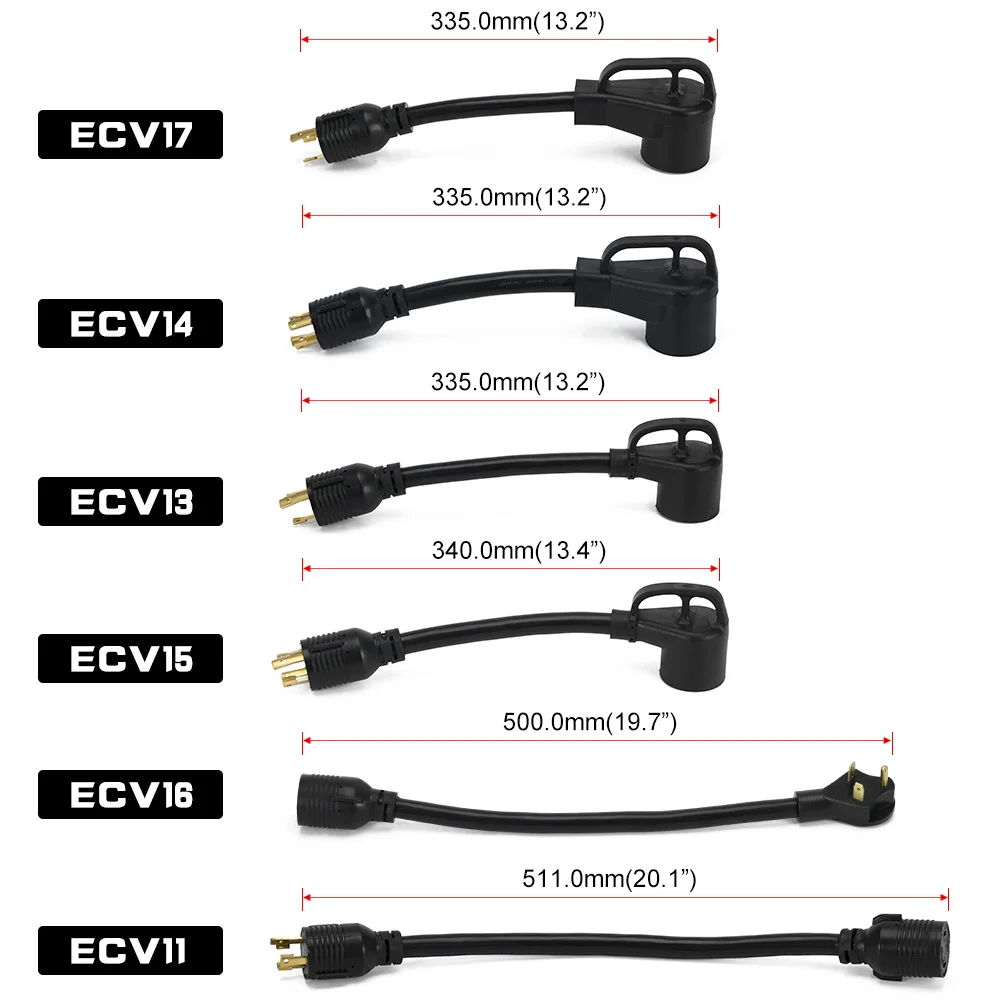 Generator Power Cord Adapter Universal For Nema L5-30P/ L14-30P / TT-30P Male Plug To L14-30R / TT-30R / L14-50R