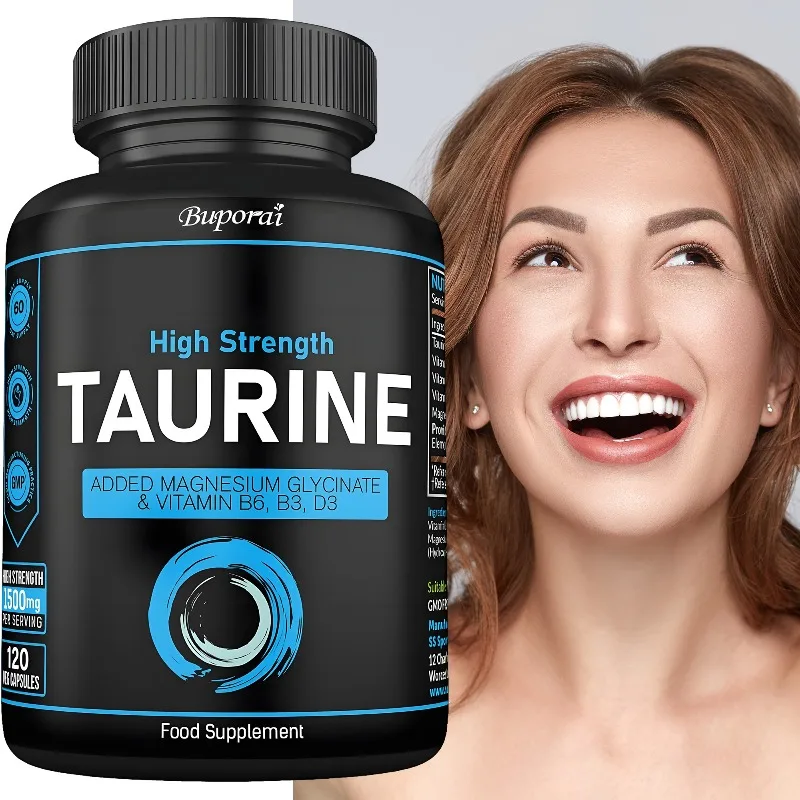 

Taurine Supplement 1500mg - Reduce Fatigue, Promote Energy Metabolism, Muscle Strength, Support Immune and Nervous System Health