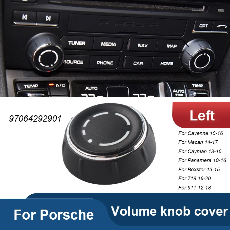 For Porsche Cayenne Panamera Macan 911 718 2010-2020 Audio Volume Regulator CD Control Switch Adjustment Button 97064292901