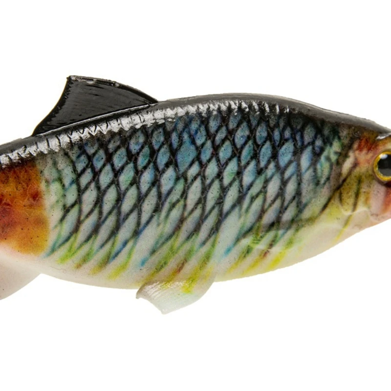 6A-2Pack Angeln Swimbait Weiche Kunststoff Köder, Paddel Schwanz Schwimmen Köder Mit 3D Augen, sinkende Paddel Schwanz Köder Köder
