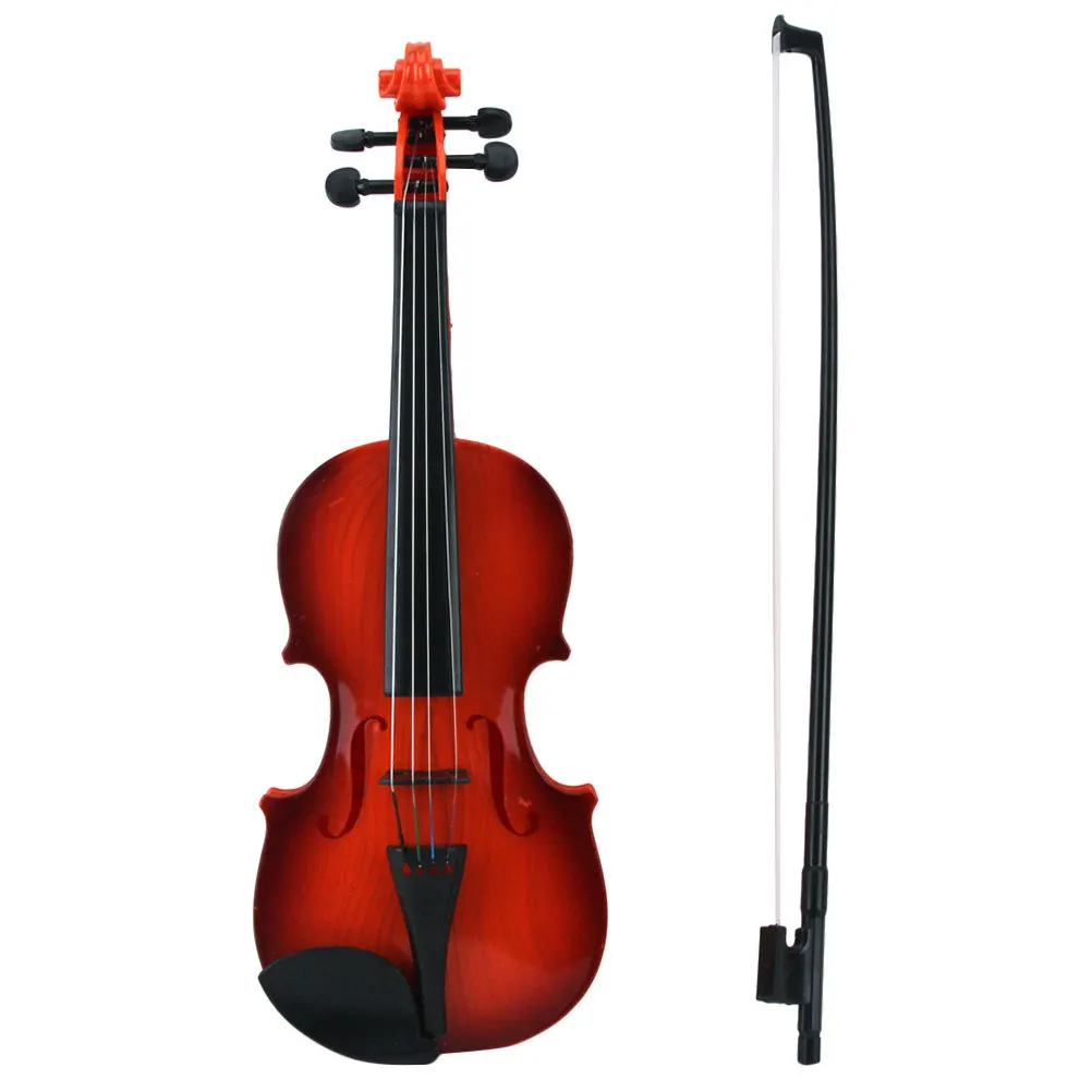 Toddler Violin Simulation Musical Instrument Early Educational Learning Plaything Portable Plastic Violin for Children