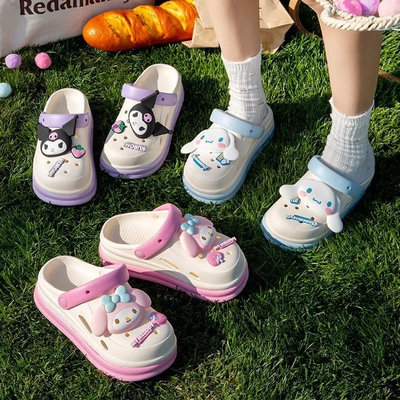 Cute 2026 Spring Summer Women's Breathable Hole Shoes Soft Sole Non Slip Elevating Slippers Inspired By Big Eared Dog Gift