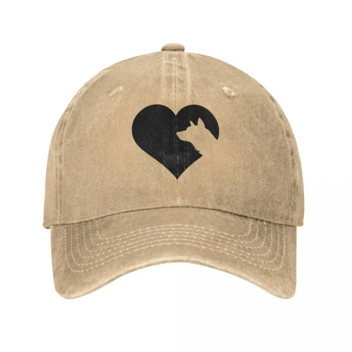 The Heart of the Australian Kelpie Lover Cowboy Hat Vintage Thermal Visor Brand Man Caps Women'S Hat Men'S