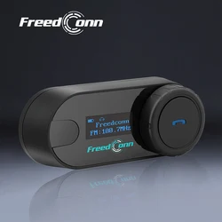 FreedConn-intercomunicador para casco de motocicleta, auriculares inalámbricos con Bluetooth, grupo de música para compartir Radio FM, conmutador T Com Sc