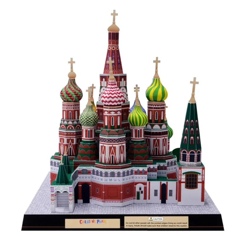St. Basiliuskathedrale Russland Weltberühmtes architektonisches 3D-Papiermodellbauhandwerk