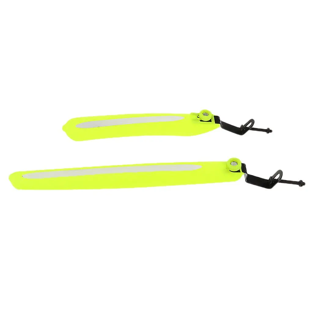 طقم مصدات أمامية وخلفية للدراجة الجبلية على الطرق مكون من قطعتين، واقيات الطين باللون الأبيض