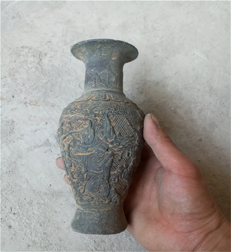 Bronze unearthed from antiques collection of fulushou collection of bronze vase decoration collection of zhenzhai decoration