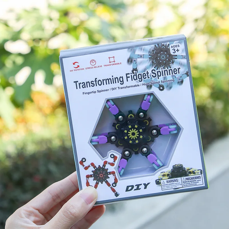 指先機械ジャイロスコープ変形メカチェーン DIY クリエイティブ減圧おもちゃフィジェットスピナー