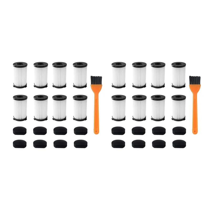 

【PASSIONE】Фильтры для пылесосов MOOSOO D600 и Ariete Handyforce Vacuums RBT 2761 RBT 2759, в комплекте 16 фильтров + 16 поролоновых фильтров