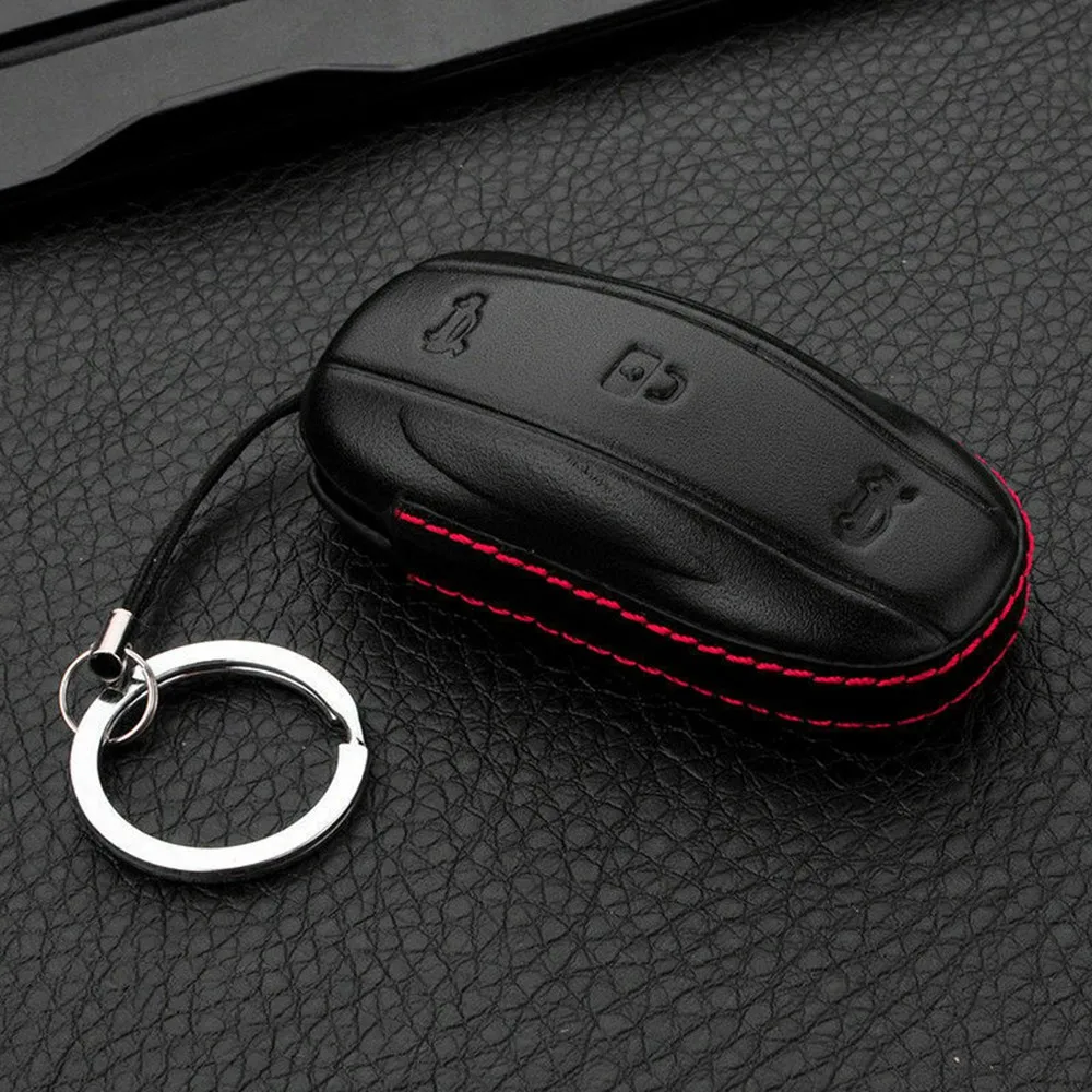 1 * pz misura per Tesla- Models S S/ Fob cover in pelle Key Pocket Case cover Holder Key Sheel Keycase sostituzione ricambi Auto