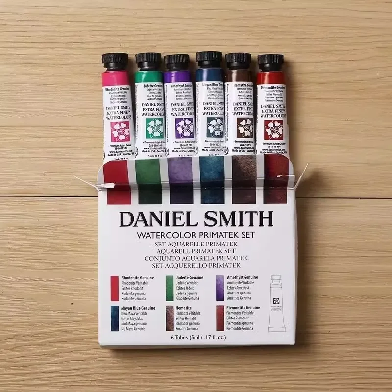 Daniel Smith Professional Artists 6 kolorów 5 ml Tuba Pigmenty akwarelowe Kolory mineralne Niezbędny zestaw startowy Acuarelas — zdjęcie produktu 2