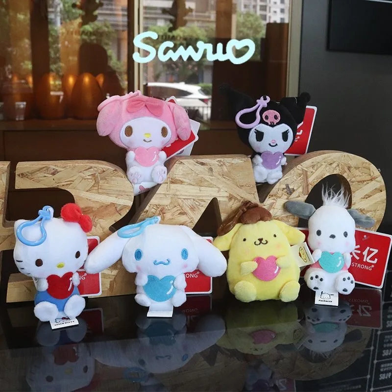 

Аниме Sanrio плюшевые куклы игрушки Kawaii Hello Kitty Kuromi My Melody Cinnamoroll мультфильм милая плюшевая игрушка маленький кулон подарки
