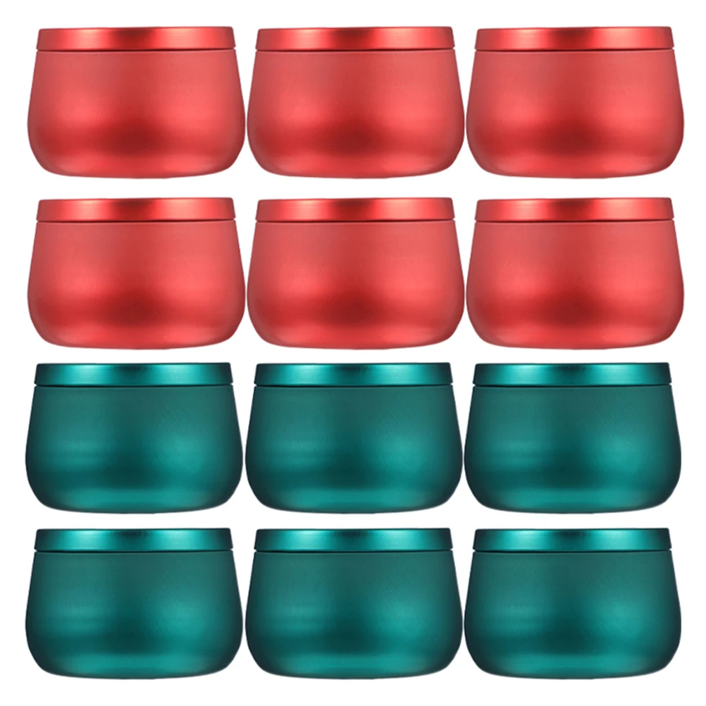 

12Pcs Sealed Tinplate Storage Containers For Tea Candy Crafts Canisters