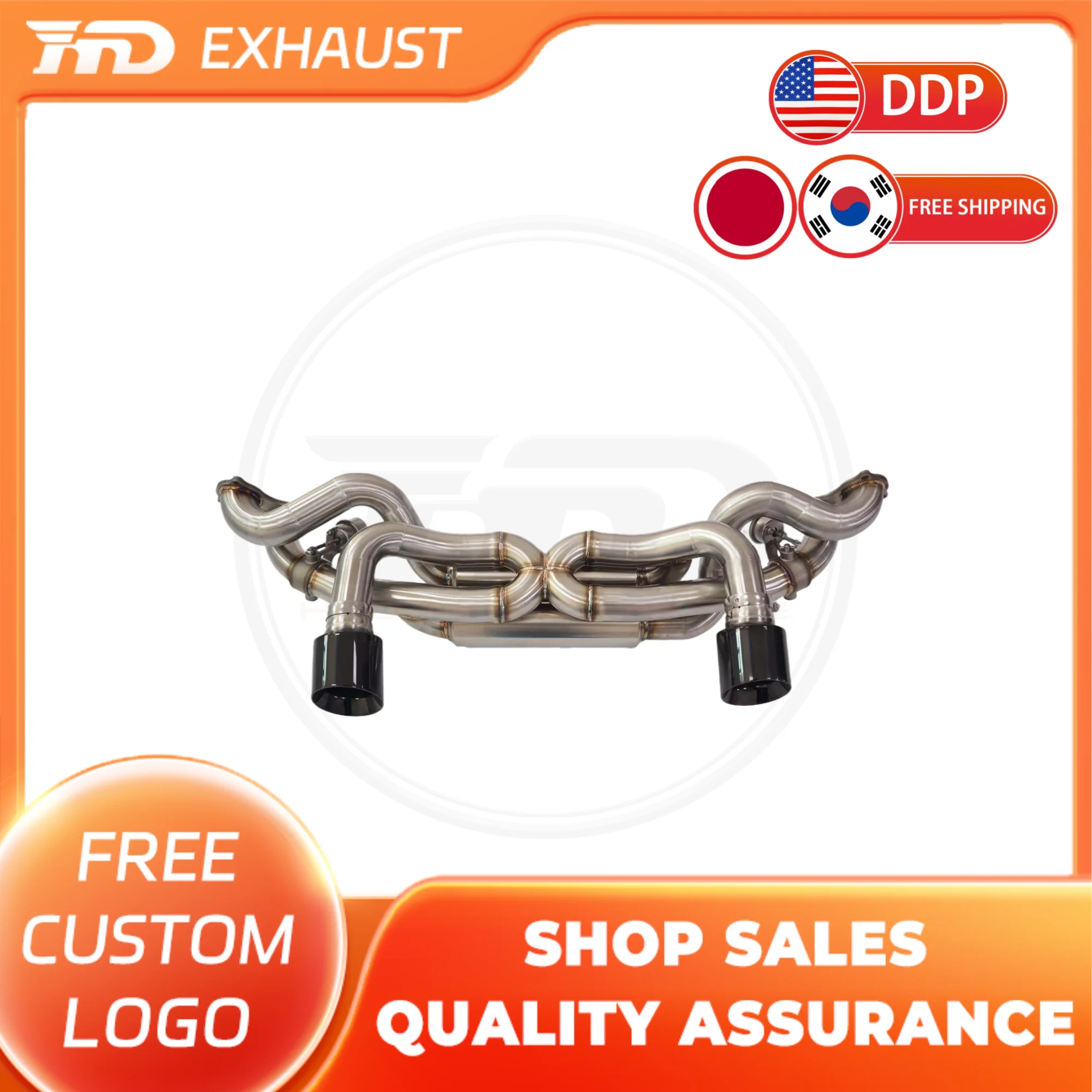 

HMD Hot Sale Exhaust System Stainless Steel Performance Catback for Porsche 718 GT4 GTS SPYDER 2020+ 4.0T Muffler With Valves